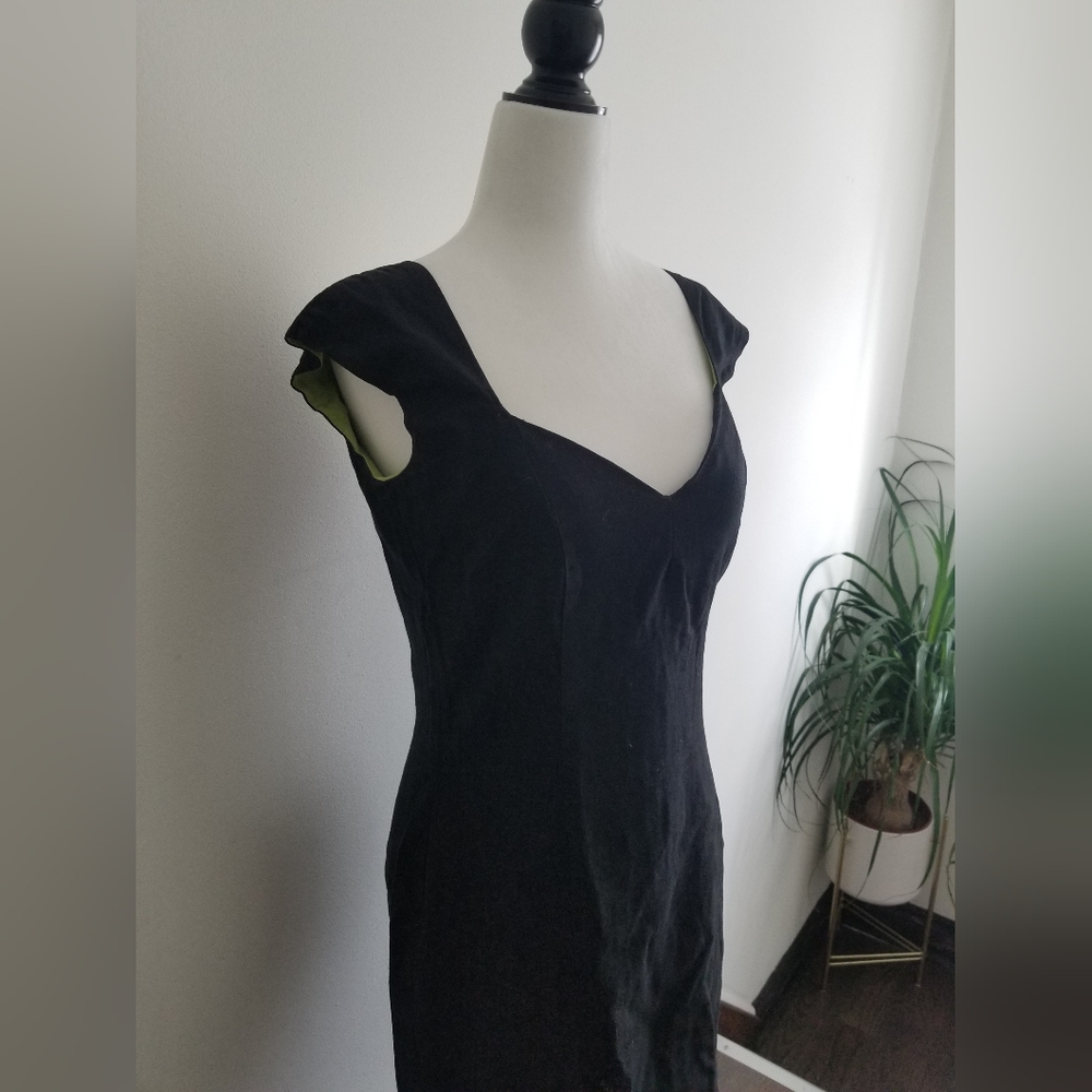 Handmade Jim Pope Vintage Black Linen Dress
